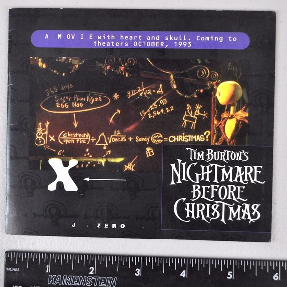 Nightmare Before Christmas Vtg Movie Promo Disney Lot Pins Button Frame Booklet - Picture 12 of 16